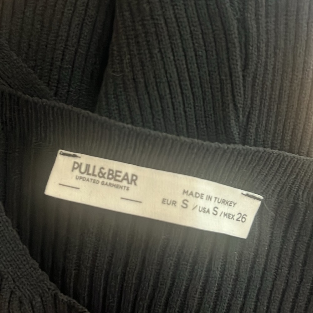 Pull&Bear Black Ribbed Mini Dress - Picture 4 of 6